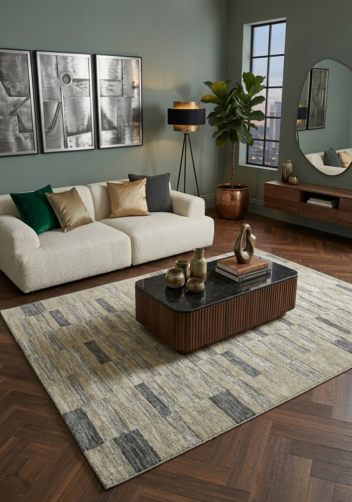 URBAN BLOCKS GRACE HAND TUFTED RUG